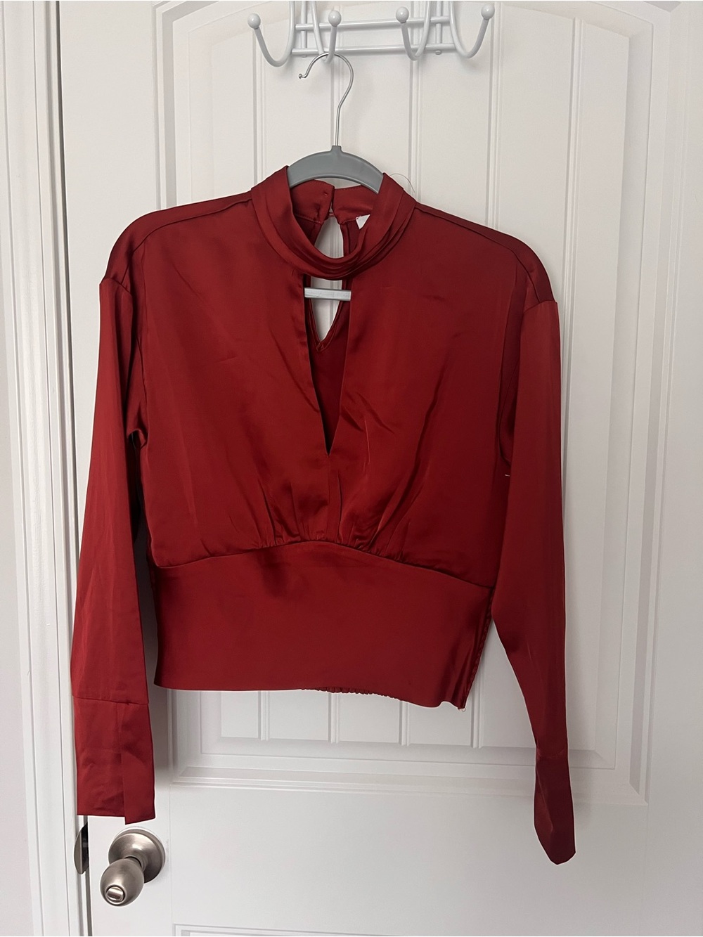 Parker The Parker Long Sleeve Keyhole Top Burnt Orange - Size S - Picture 5 of 7